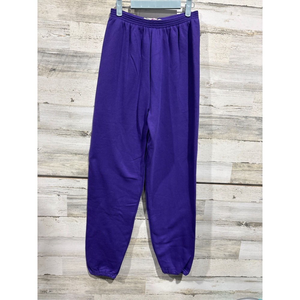 Bassett Walker Sweatpants Women 14-16 Purple Vintage 90s Sturdy Sweats